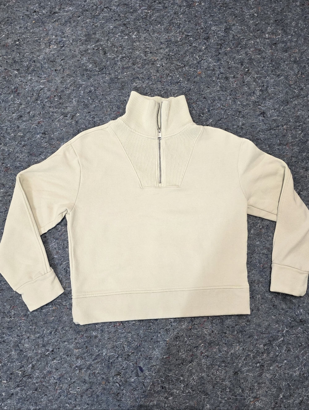 Athleta Half-Zip Funnel Neck Sweatshirt Sage Green Womens XS